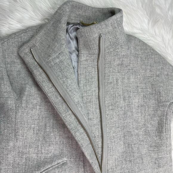 J. Crew Cocoon Coat In Italian Stadium-cloth Wool Blend For Women Gray Size 4 - Picture 8 of 13